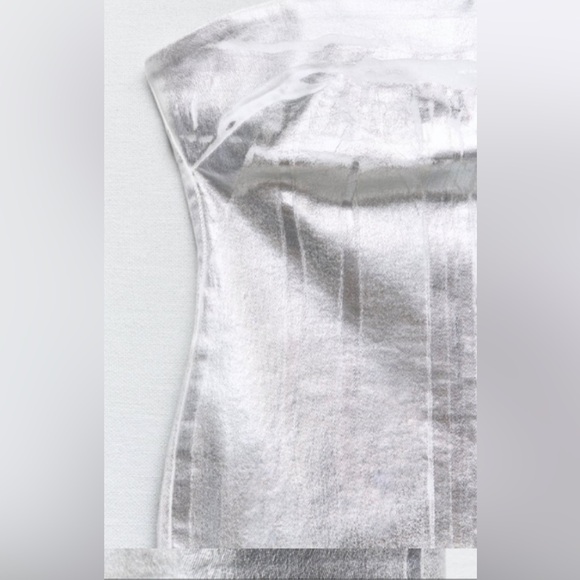 🌟NWT🌟Zara Fitted Metallic Dress - Picture 5 of 12